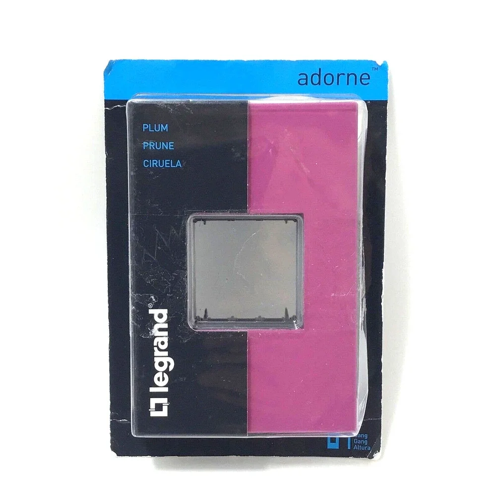 LEGRAND ADORNE ONE SINGLE GANG WALL PLATE PLUM FINISH - Paintable -AWP1G2PL4